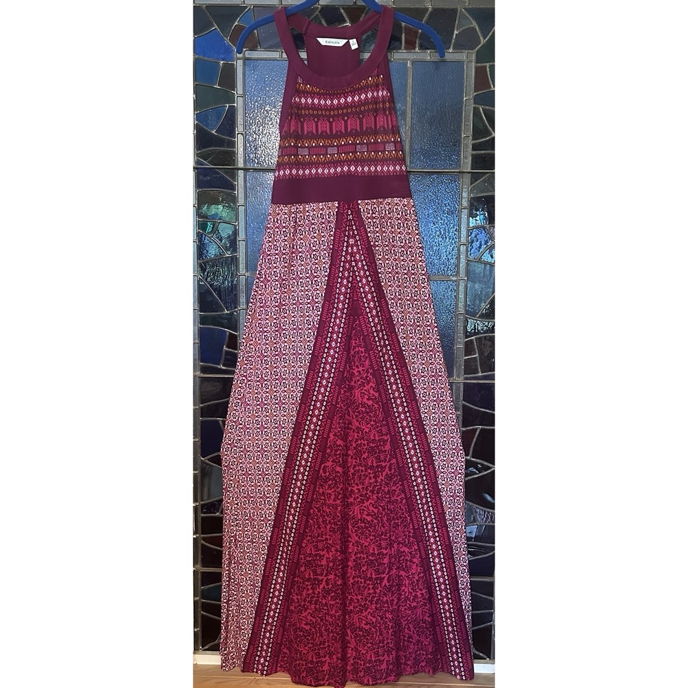 Athleta Rio Maxi Racerback Dress Raspberry Stretch Build In Bra Size Small - Picture 8 of 8